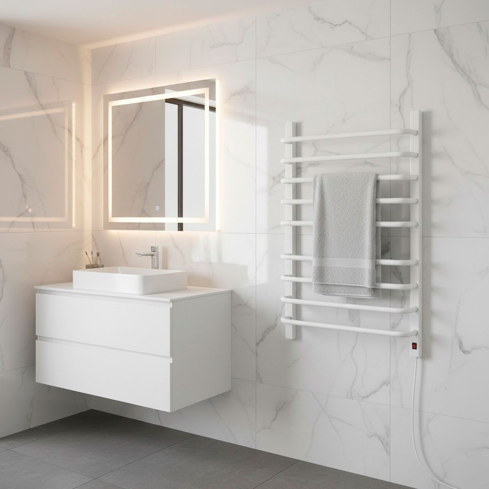 Toalheiro Termico para 2 Toalhas 220V Fio Direito Branco Flape 40397_0